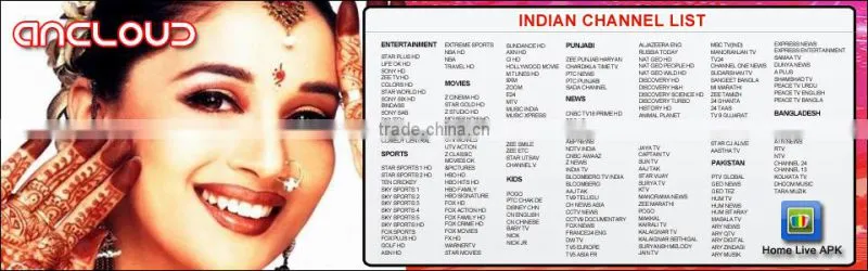 HD INDIA / PAKISTANI / BANGLA LIVE TV IPTV BOX ANCLOUD BOX