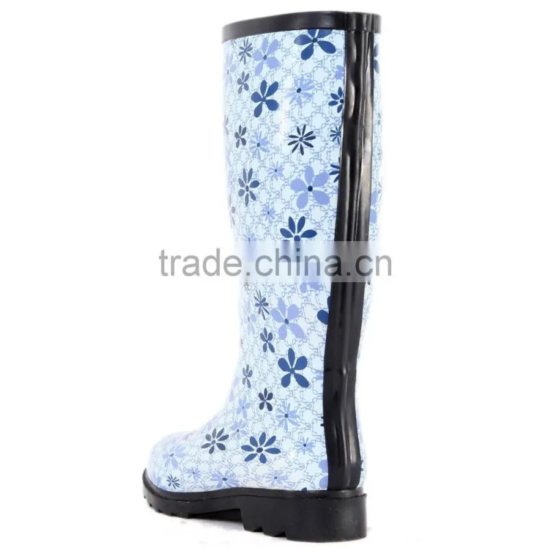 2017 spring summer fashion waterproof rubber rain boots cheap rain shoes for women