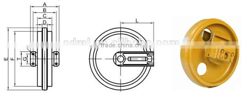 Forged Alloy Steel Excavator Track Idler