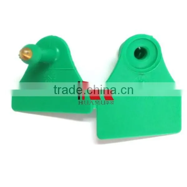 dark green sheep ear tag 42*34 mm TPU metal pin