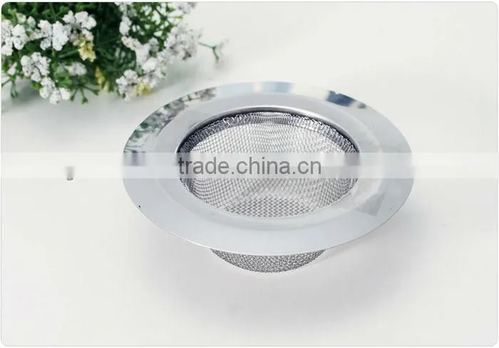 YS Factory cheap Stainless Steel Perforated Sink Basket Strainer/metal filter strainer with large wide rim/drain strainer basket