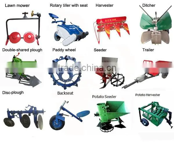 Made in China 22HP DF walking tractor with ditcher / DONGFENG power tool