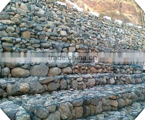 high quality gabion retaining wall / galvanized gabion basket