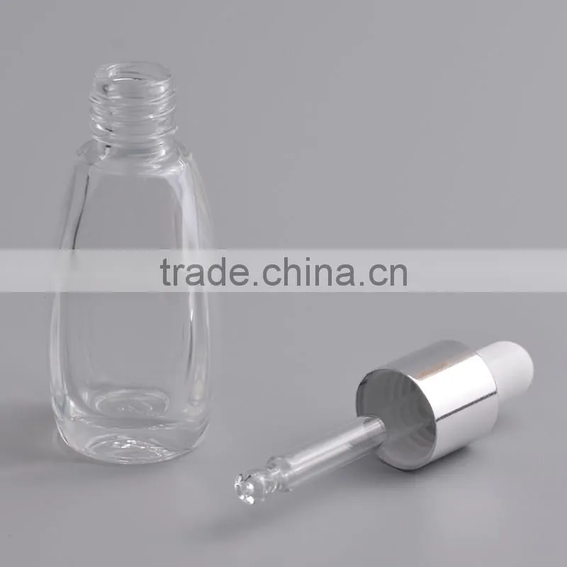 high quality empty glass essential oil bottles with aluminum dropper cap