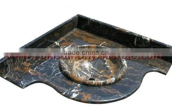 Modern Design Indus Gold Marble Vanity Tops