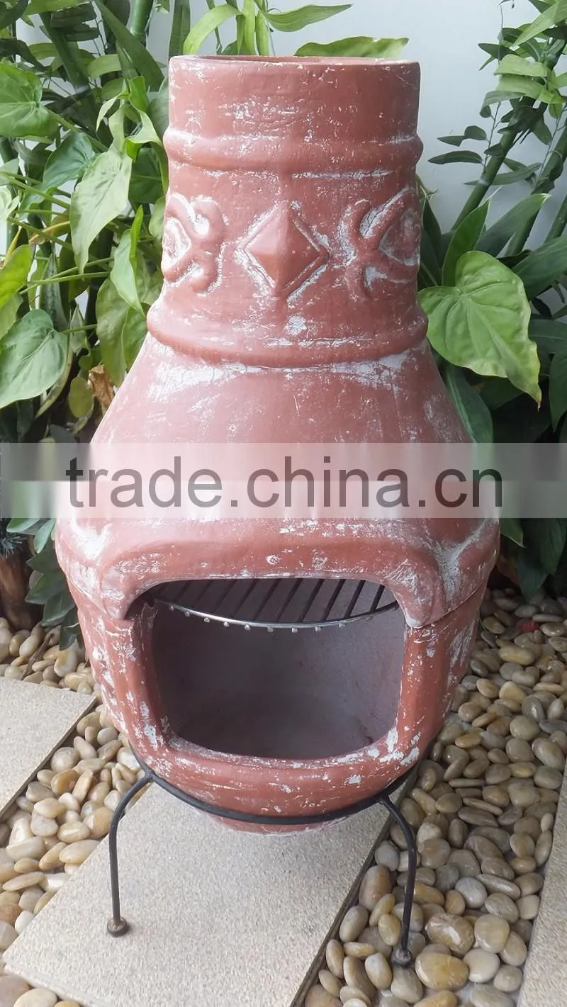 NEWEST DESIGN MEXICAN CLAY CHIMENEA FOR WHOLESALE