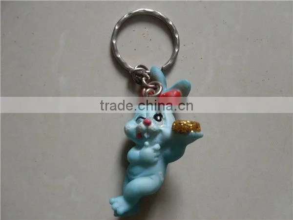 Lovely 3D mini rabbit key chain