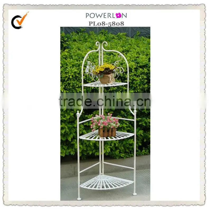 Antique Iron Living Room Corner Shelf Book Shelf