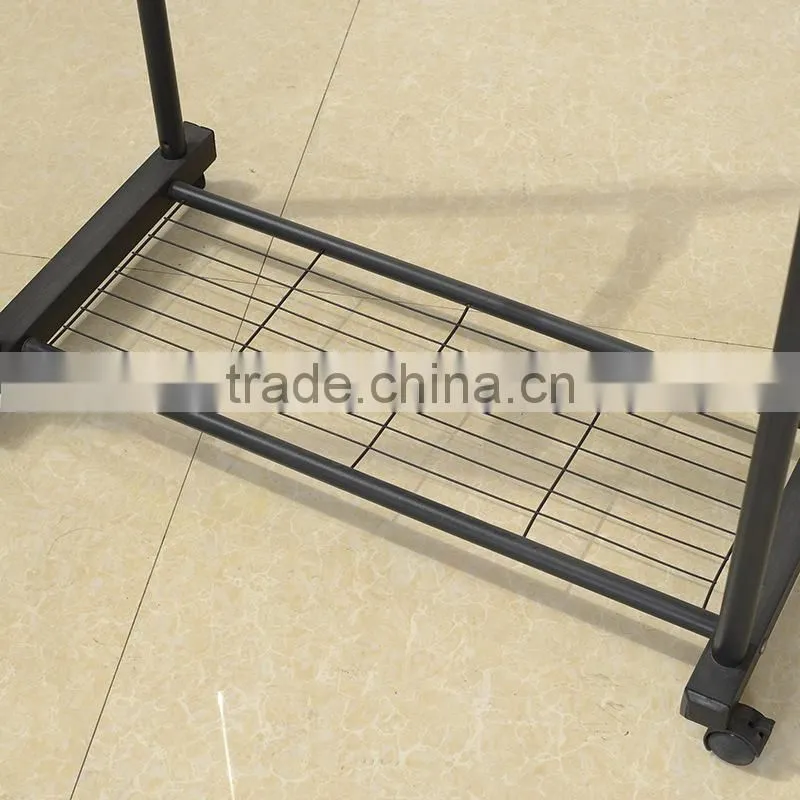 Vivinature Metal double pole Clothes Hanger dryer with wheels drying rack