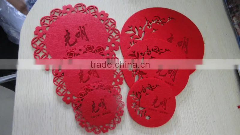 factory supply selling beer cup felt coaster
