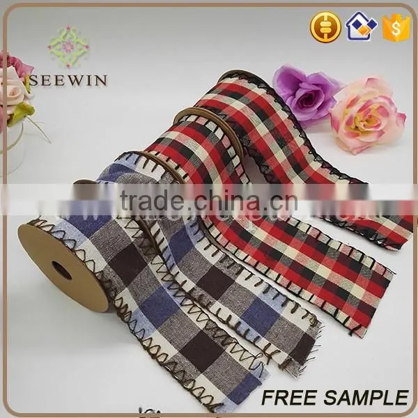 hign quality linen custom printed ribbon