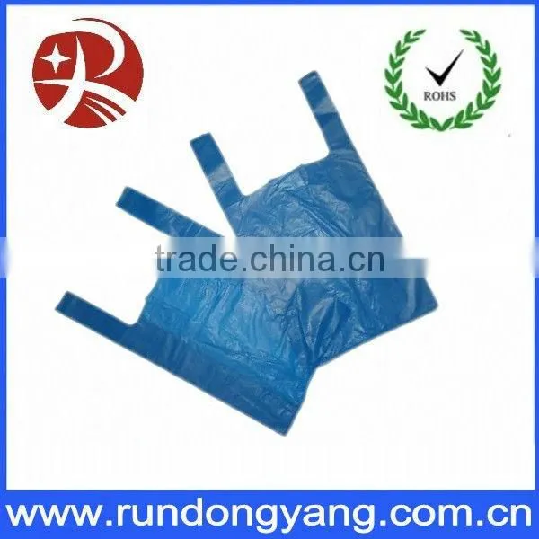 Wholesales HDPE/LDPE plastic t-shirt shopping bags