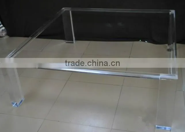 Good Sale Cheap Transparent Acrylic Square Dining Table Used At Home