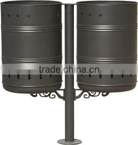 Arlau outdoor galvanized steel garden dustbin