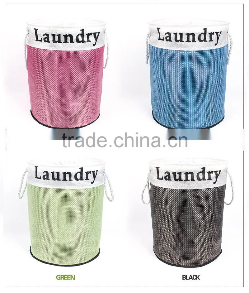 New design folding laundry basket with closing, textilene series laundry hamper