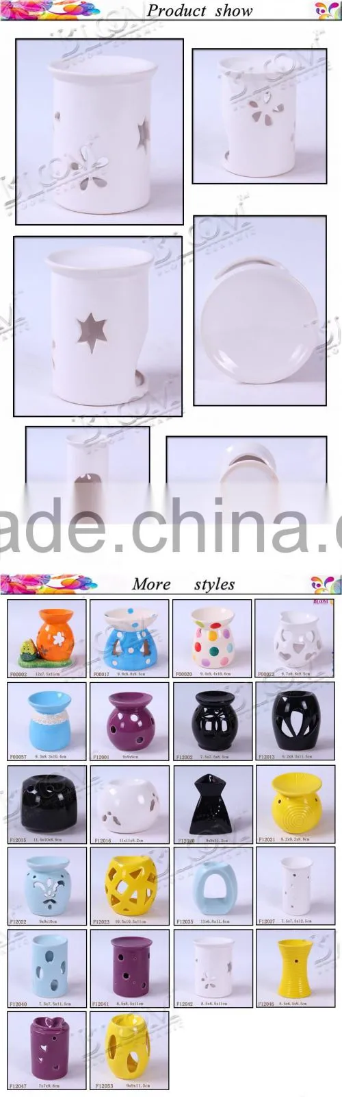 modern decoration desgin ceramic white aroma burner