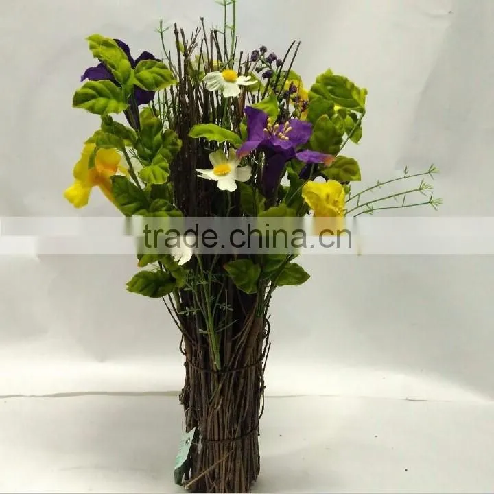 import china products silk flowers peach color for home decoration