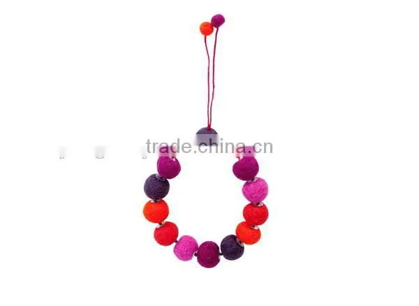 hot new products alibaba website china supplier promotional gift felt fashion colorful charm smart bead chain bracelet