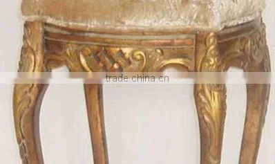 Antique European style gold leaf stool