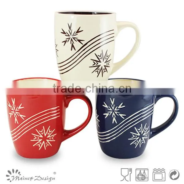 ceramic christmas mug with lovely designs,ceramic mug for 2015 christmas