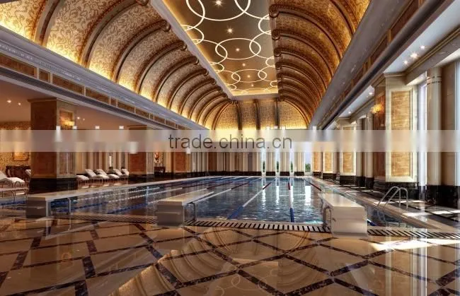 Professional Interior 3D Rendering Design for Classic Elegant Indoor Swimming Pool BF11-12303e