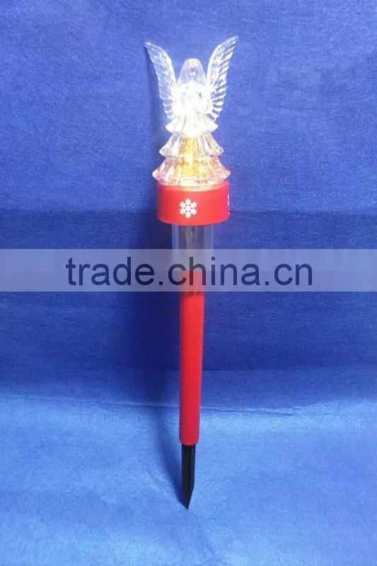 new product plastic warmer white LED garden light with snowman outdoor decorations