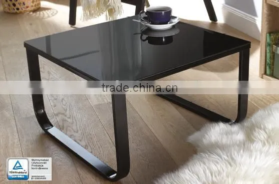 Coffee table Steel tube tempered glass with printing