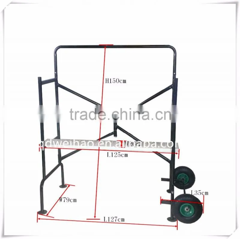 Two-wheels foldable scaffolding for gardenning,construction