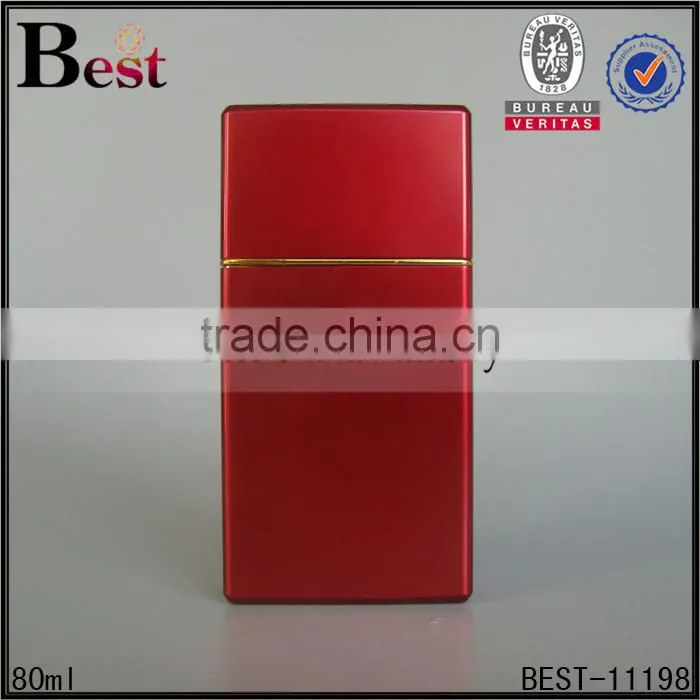 30ml 50ml 80ml atomizer cosmetic perfume spray bottle red square perfume spray bottle pump perfume bottle 30ml spray