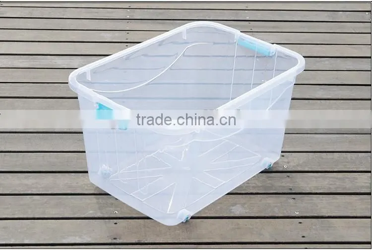 Household Packing Plastic Storage Container with Wheels
