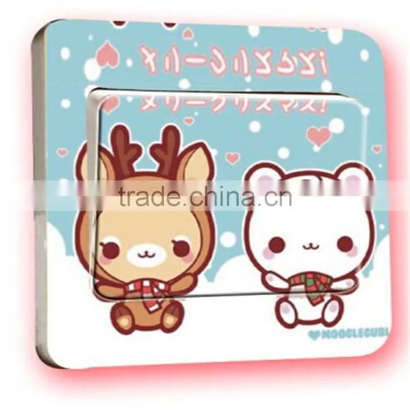 Fashion decorative wall sticker , waterproof bedroom switch stick