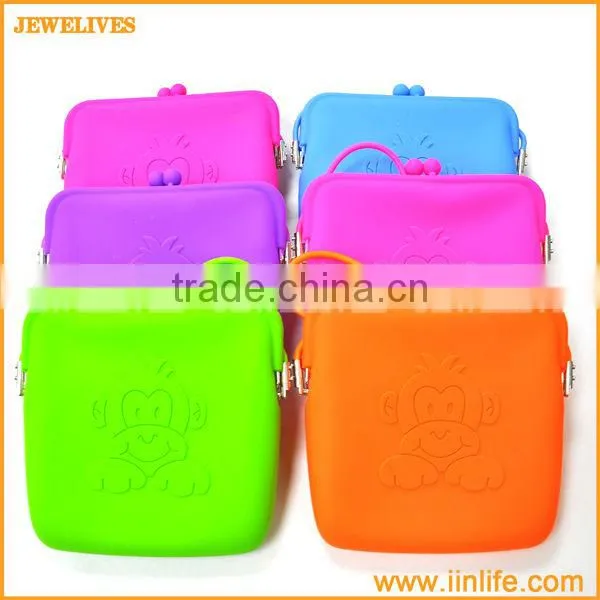Best price Fashion Function Silicon bag Wallet Cellphone Mobile Silicon Cosmetic Bag Silicon coin bag Purse
