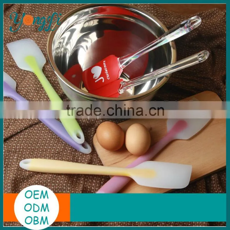 Kitchen Heat-Resistant Pink Silicone Spatula