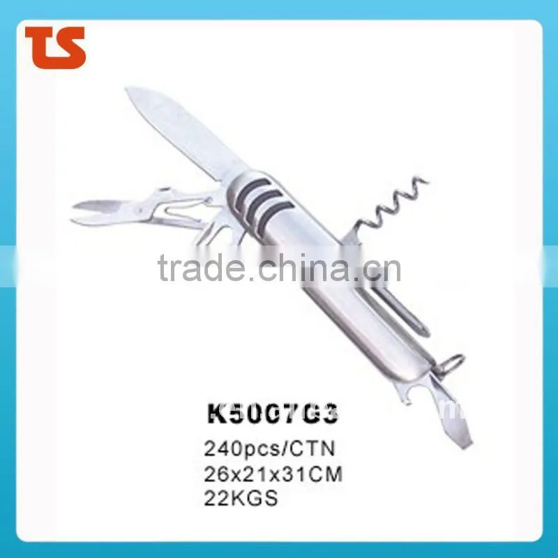 "STOCK"New design multi knife Novelty pocket knife multi function utility kinfe LED knife(K5007SG3