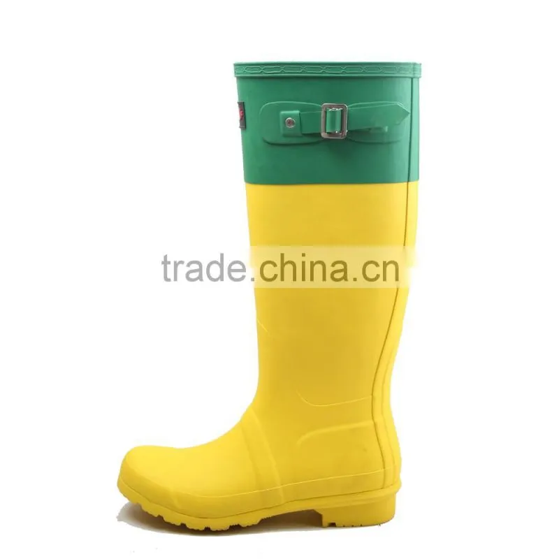New Arrival Knee high women rain boots rubber boots wellington gumboots