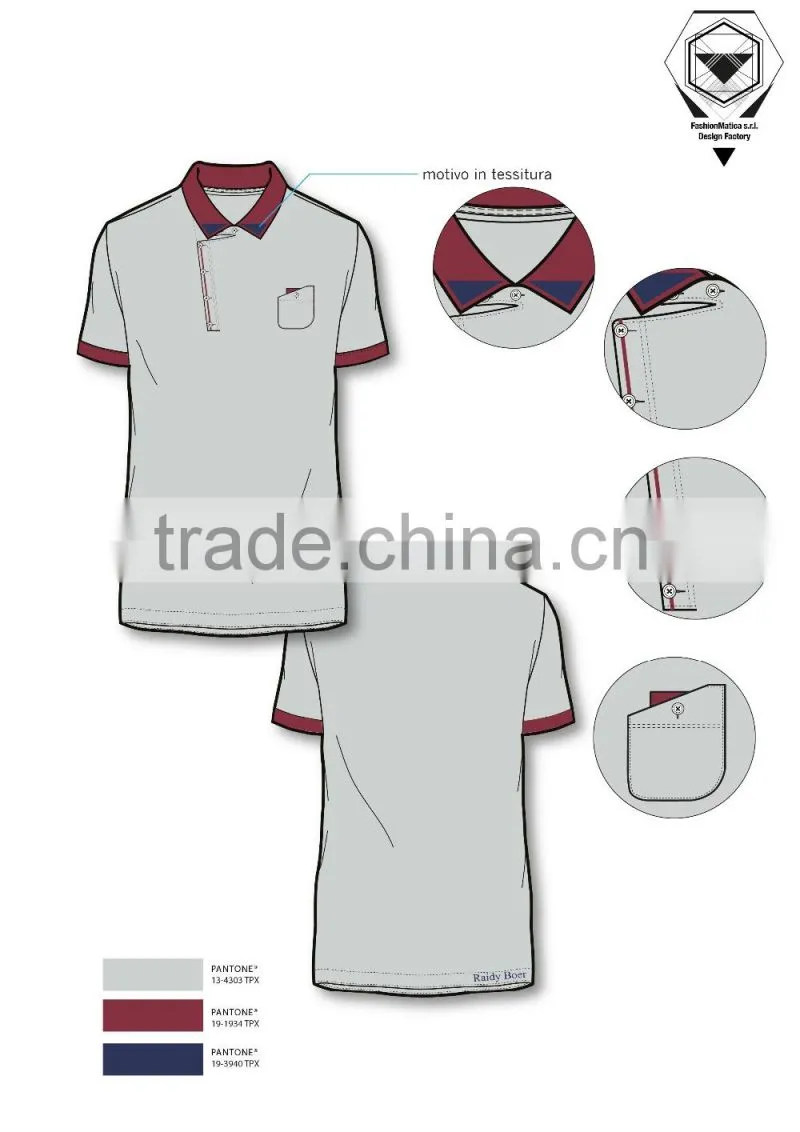Italy Design services for men's fashion collar Polo Shirt ODM