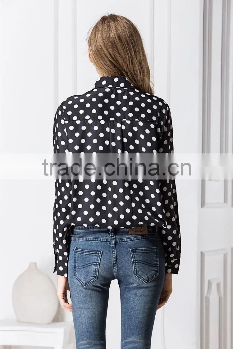 Latest Hot sell european summer 100% Cotton ladies New Design Ladies office t shirt 2015