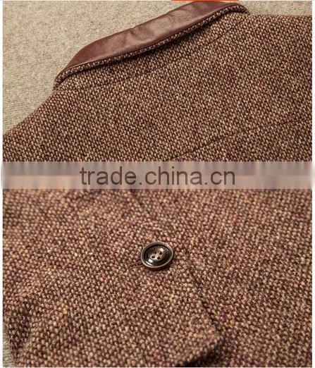 classical coffee color men coat winter coat