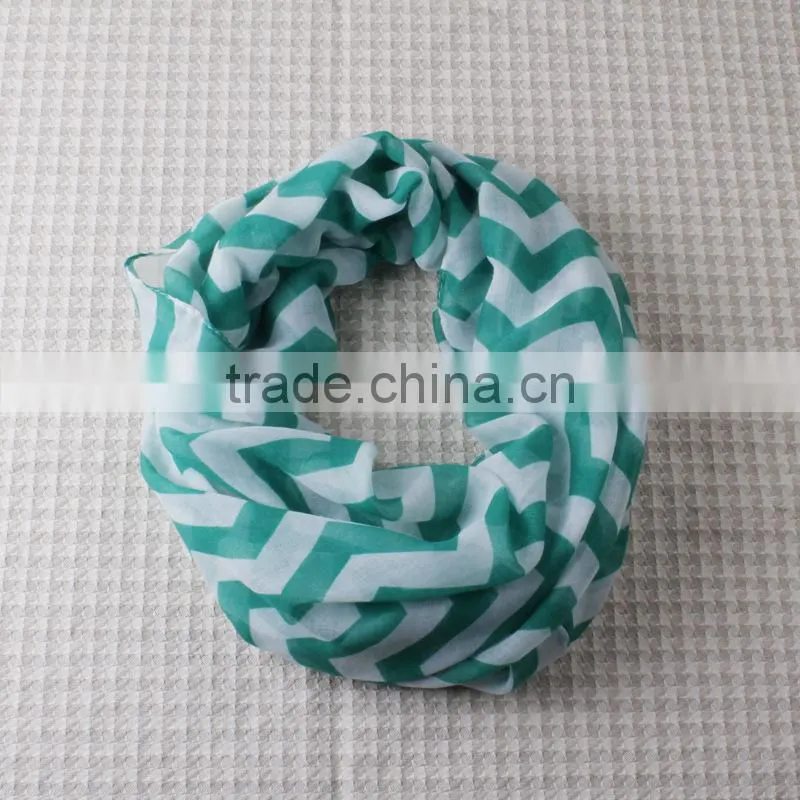 Red chevron cotton scarf women winter scarf