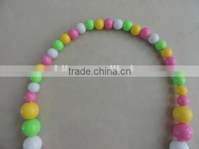 baby girl necklaces round pearl jewelry colorful kids clothing decor