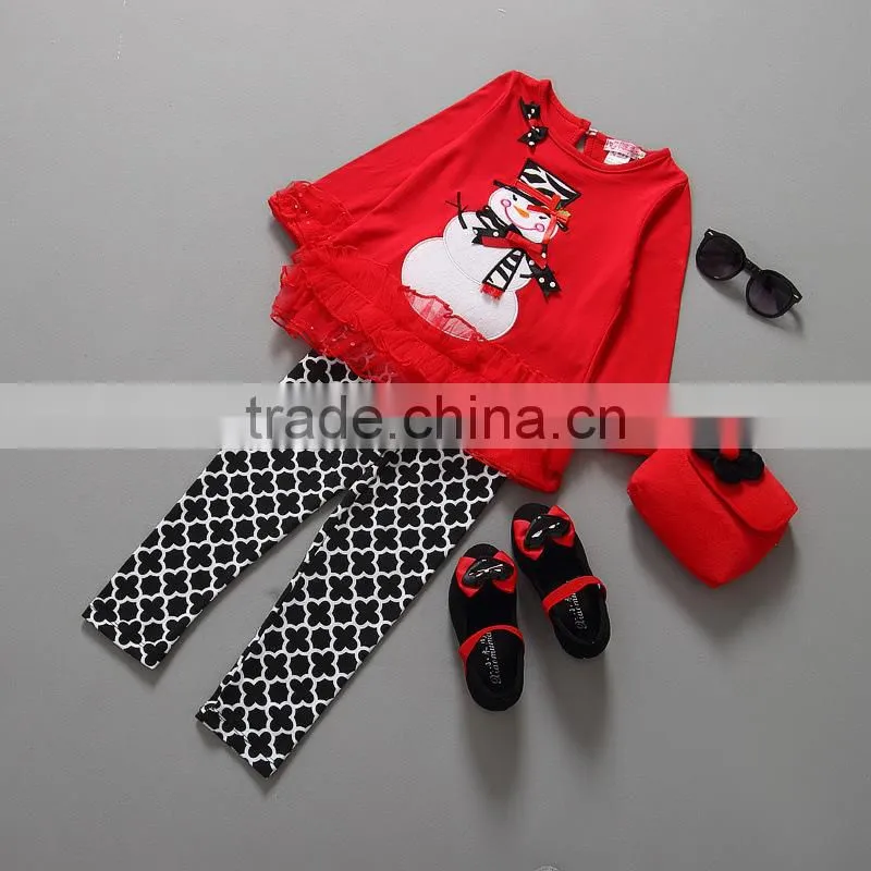 New Design Christmas Snowman Grid Newborn Baby Christmas Outfits