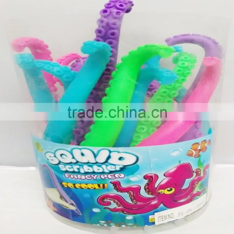 Novelty octopus ballpoint TPR ballpoint pen promotion ballpoint pen