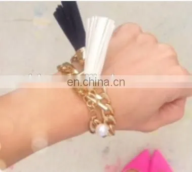 Hot sell feather drop Dream catcher bracelet in gold and silver color