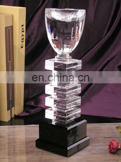 crystal football trophy cup