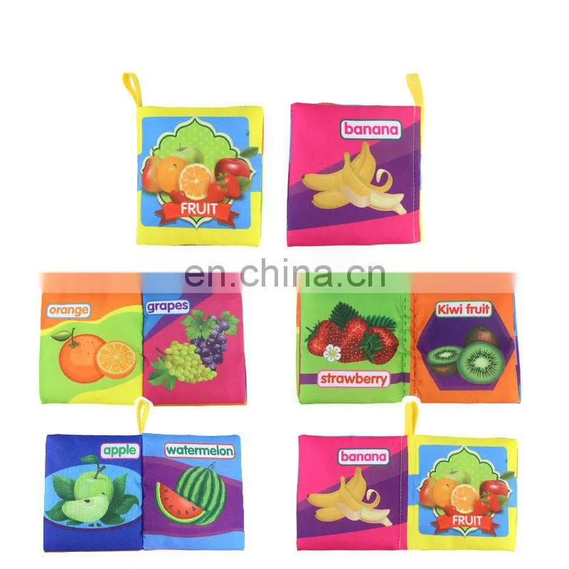 2017 Colorful Pattern Cloth Book Toys for Toddler Cloth Book, Educational Fabric Baby Soft Cloth Book