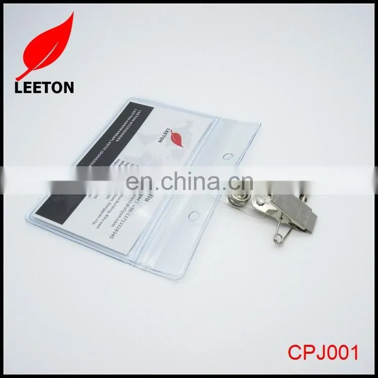 Plastic name badge holder
