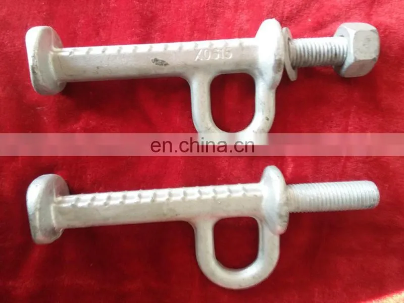 Pole step eye bolt steel power fitting hardware machine double arming bolt