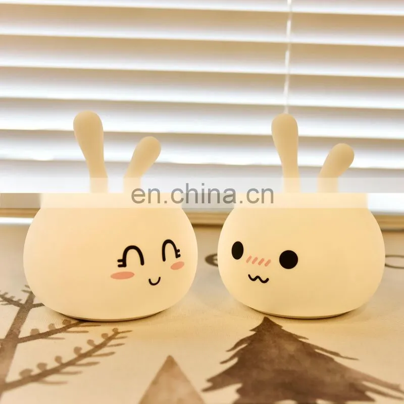 Popular bedside lamps usb silicone rechargeable led light light for kids