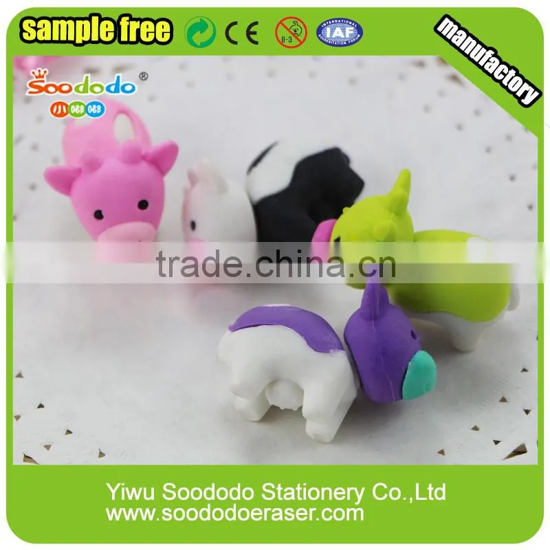 Funny Gomu Eraser Cow Shaped Eraser