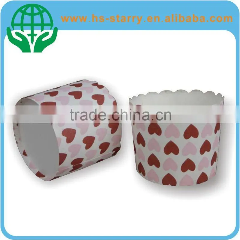 Heart Logo Printed Paper Cake Cup Wholesale